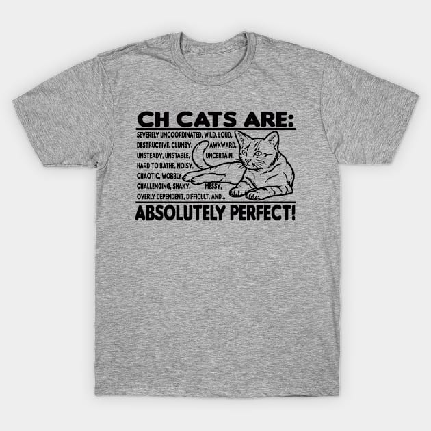 CH cats (black) T-Shirt by BradyRain